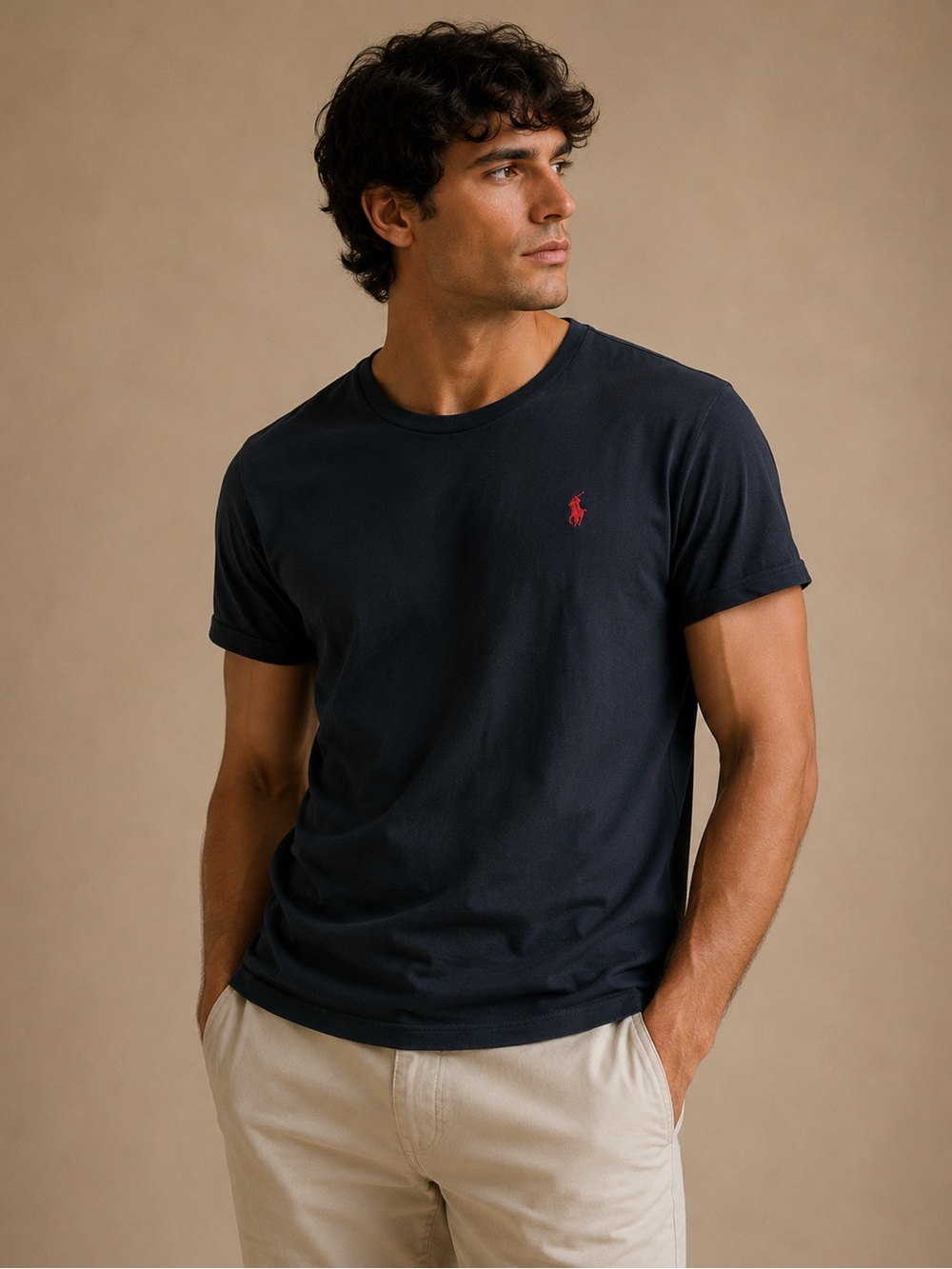 Polo Ralph Lauren Black Performance T-Shirt Red Pony Logo L